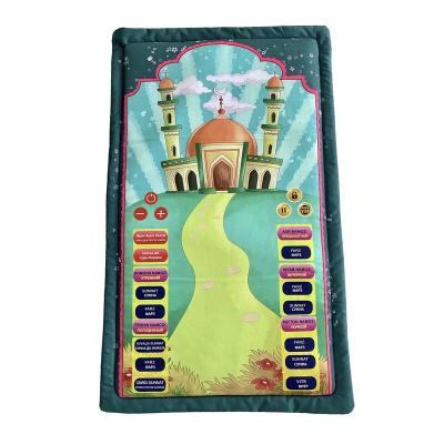 China Factory Direct Wholesale Price Ramadan Islamic Gift Electronic Interactive Washable Children's Small Muslim Prayer Blanket Mat Russion /Uzbek for sale