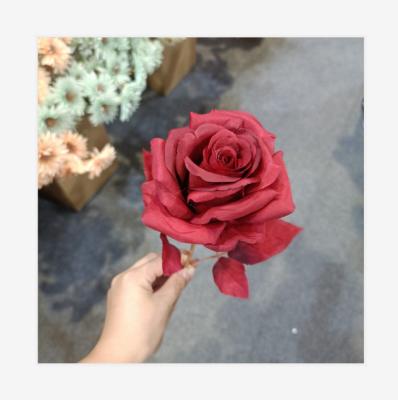 China SMG065 Simple European Style Rose Flower Open Bunches For Vases Artificial Flower Good Quality for sale