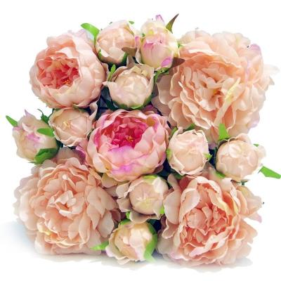 China Mini Size Peony Flower Wall Panel Silk Wedding Party Backdrop Panel SHP05 Floral Wall Flower Decoration Wholesale for sale