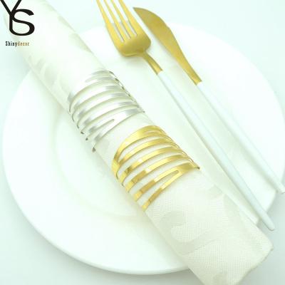 China SCK007 simple viable styple combine metal napkin ring holder dinner wedding napkin loop wholesale for sale