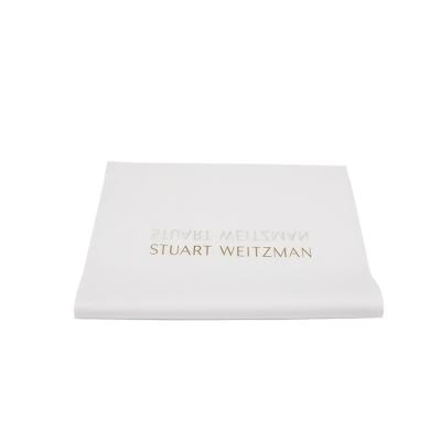 China 17/22/28 Gsm Anticurl Custom White Tissue Wrapping Paper Rose Golden Logo Gift Packaging for sale