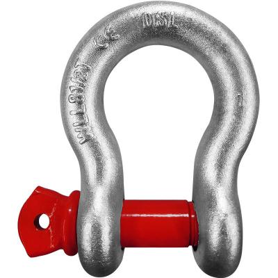 China Lifting Sling Hot Dip Galvanized Shackle G-209 US Standard Drop Forged Screw Pin Bow Shackle for sale