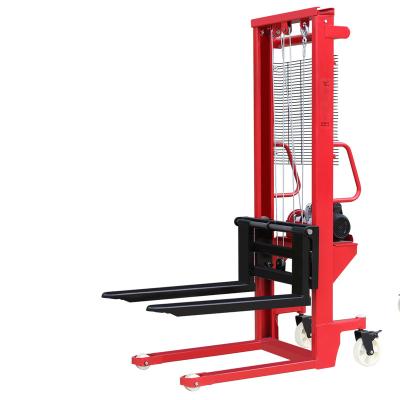 China Garment Shops High Quality Hydraulic Hand Operated Manual Forklift Manual Lift Stacker for sale