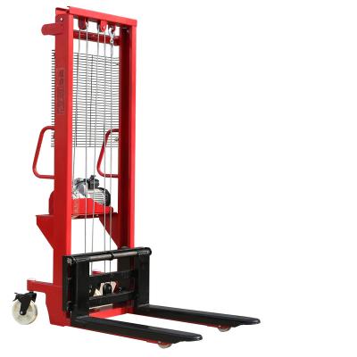 China Garment Shops Hot Sale Self Stacker Manual Forklift Loading Manual Stacker for sale