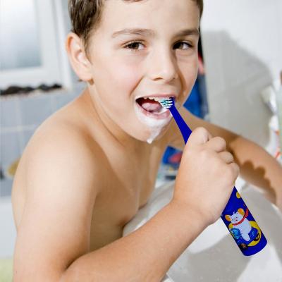 China Baby Battery Operated Ultrasonic Smart Eco-Friendly Training Silicone Toothbrush Children Dog Nano Electric Toothbrush for sale