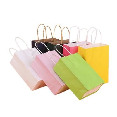 China Recyclable Paper Bags Wholesale Custom Print Logo Gift Kraft Paper Bags Shoes Recyclable Clothing Packaging Shopping Bag With Rope Handle for sale