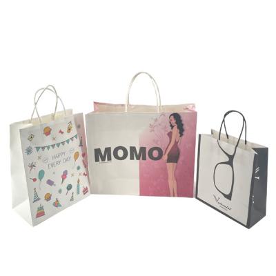 China Business Shopping Gift Recyclable Paper Bag With Rope Kraft Paper Grocery Take Away Packaging Bag Making Machine for sale