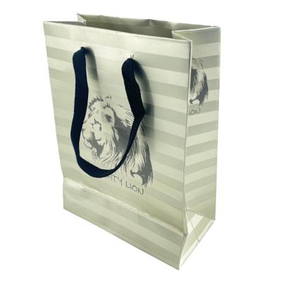 China Business Shopping Custom Gift Biodegradable Luxury Special Paper Packaging Bag With Ribbon Handle Tote Bag for sale