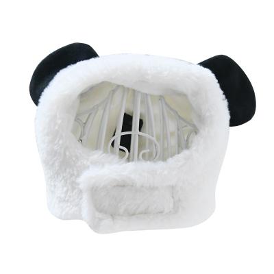 China Viable Funny Pet Cat Dog Plush Headdress Hair Panda Shape Hat Headgear Accessories for sale