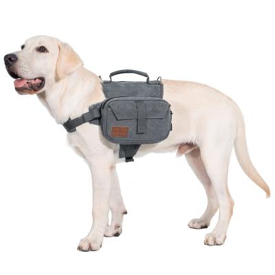 China Durable High Quality Dog Pack Double Bags Outdoor Dog Saddlebag Backpack Dog Saddle Bag for sale