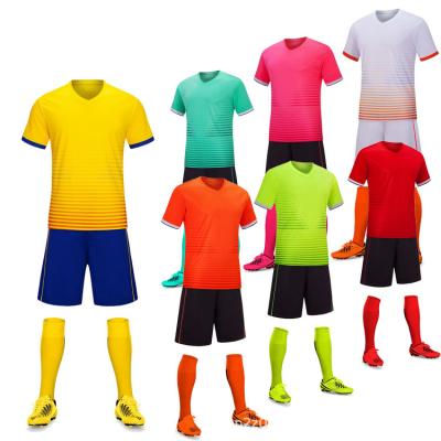 China Sets Full Set SDS-008 Cheapest Football Clothes Custom Design Mens Soccer Wear Soccer Jersey For Team for sale