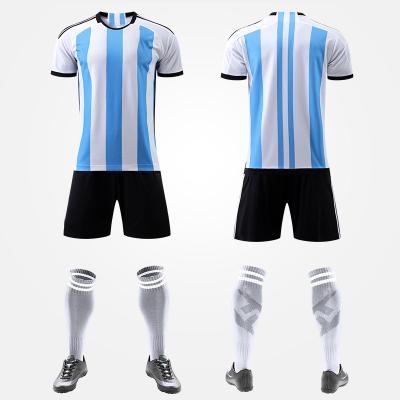 China Custom 2023 World Cup Soccer Jersey Polyester Soccer Jersey Sets SDS-025 Sportswear Men Football Wear Uniforms Set Quick Dry for sale