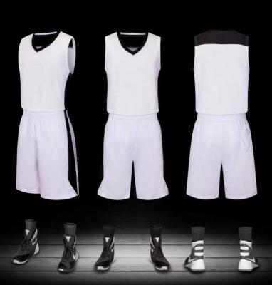 China Latest Customized Sublimated Antibacterial Basketball Uniform Design Reversible Basketball Tank Tops SDB-025 for sale