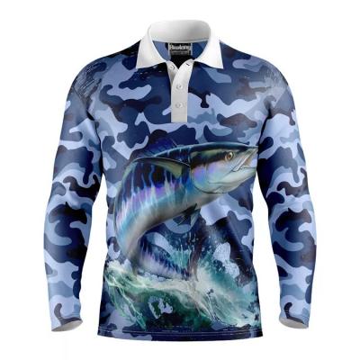 China SDF017 Antibacterial Empty Fishing Shirts Quick Dry Custom Made for sale