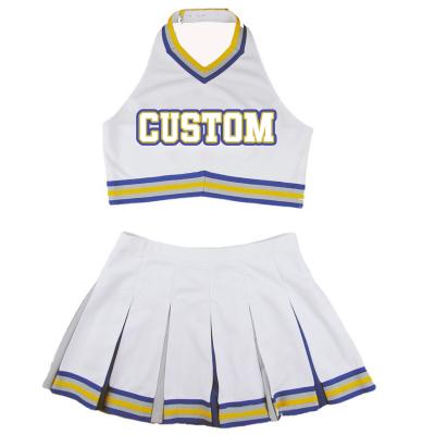 China Custom Made Cheerleading Uniform High Quality Double Knit Polyester Flutter Skirts SDL-007 for sale