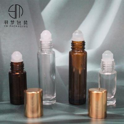 China Wishing 5ml Glass Perfume Bottle 5ml Amber Glass Bottle 10ml Amber Clear Roller Bottle for sale