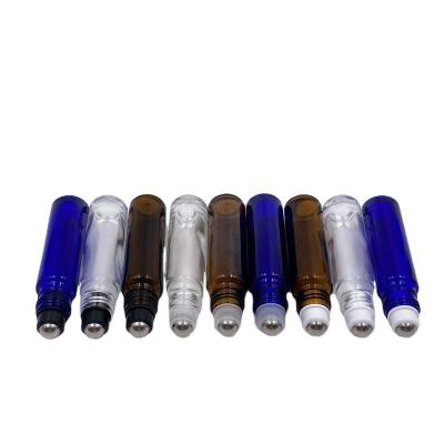 China Personal Care 5ml Leak Proof Cobalt Blue Roller Bottle Glass Perfume Bottle with Stainless Steel Rollerball or Metal Rollerball for sale