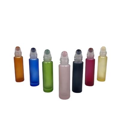 China Personal Care Professional Manufacturing Cheap Perfume Frosted Roll On Glass Bottle 10ml for sale