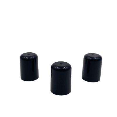 China Pilfer Proof Black Plastic Cap Trackball Black Holder 18mm For Black Glass Vital Glass Bottle for sale