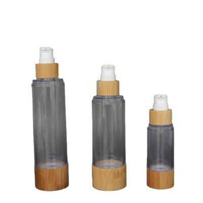 China Wholesale 20ml 30ml 50ml 80ml 100ml 120ml Wooden Bamboo Bamboo Empty Cream Pump Bottle Personal Care Lotion for sale