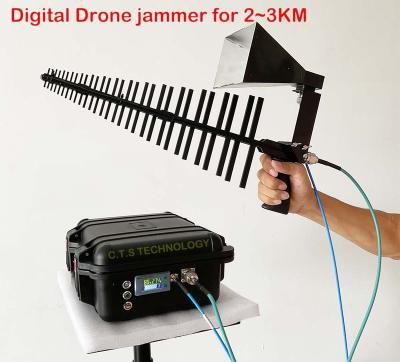 China Portable 2km 3km Digital Algorithm Source Anti Drone System UAV Anti Drone Device Defense 275mm*323mm*135mm for sale