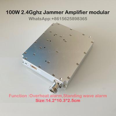 China 2400-2500 MHz 100W Modular Drone Jammer Amplifier 14.2*10.3*2.5cM for sale