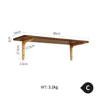 China Eco-friendly wood wall hanging shelf floating wood wall shelves wall wooden shelf receiving frame puts plant in living room for sale