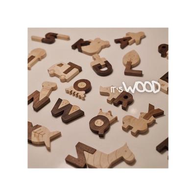 China DIY TOY Top selling OEM wooden art and craft letters sets kids alphabet letters for study for sale