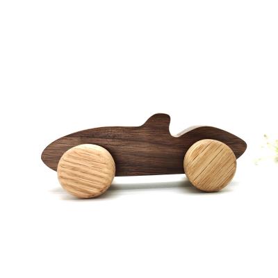 China DIY TOY China Selling Wooden Baby Car Shape Handmade Toy For Children Black Walnut Wood Puzzle Education for sale