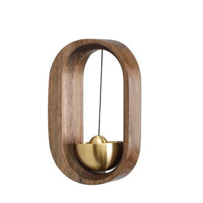 China Brass Bell for Home Hanging Solid Wood Door Reminder Beautiful Suction Wind Chime Sound Decoration Doorbell Bell Ornaments Door Bell for Fridge for sale