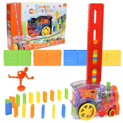 China DIY TOY Kids Domino Train Car Set Healthy Lightweight Auto Laying Colorful Game DIY Educational Toy Gift Domino Brick Domino Blocks for sale