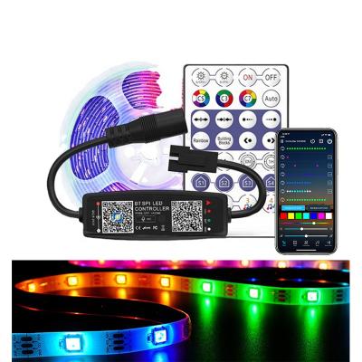 China Indoor& Outdoor DC12V WS2811 Dreamcolor Led Band 5m/10m Rgbic 5050 Smd Rainbow WIFI Accessible Control With IR Remote Control For Home for sale