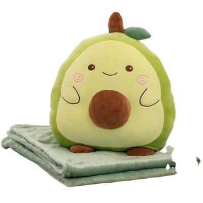 China Soft Plush Hugging Pillow With Cover Cute Plush Avocado Lion Tiger Unicorn Plush Toys 2 In 1 Pillow Cover for sale