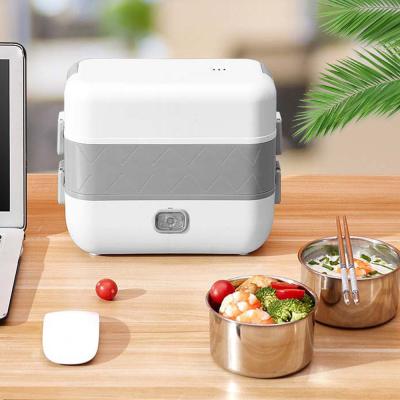 China Steamable Electric Portable Food Bowl Ccooking Electric Heating Vegetable Bowl For Office Workers Bento Food Warmer for sale