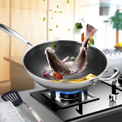 China Frying Pots and Pans Sustainable Non Stick Cast Iron Wok Cooking Sauce Stainless Steel S Ceramic Divided Nonstick Cookware Sets for sale