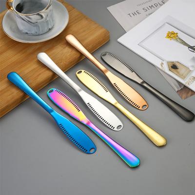 China 2022Hot Viable Selling Multicolor Luxury Stainless Steel Retractor Set Heated Options Fly Cheese Spread Butter Knife for sale