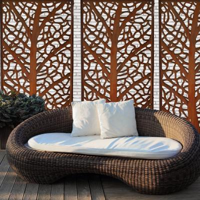 China Art Decor corten steel metal art screen for yard garden decoration for sale