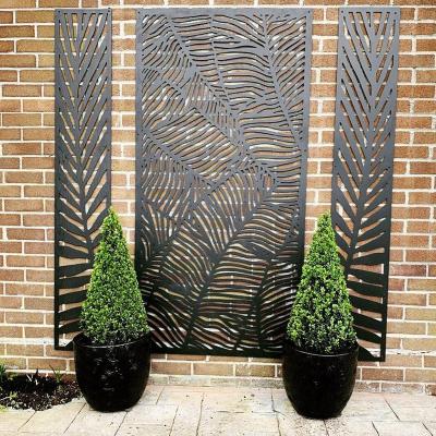 China Art Decor New Design Laser Cut Decorative Metal Screen Art Privacy Metal Wall Indoor Outdoor Corten Steel Screens Panel for sale