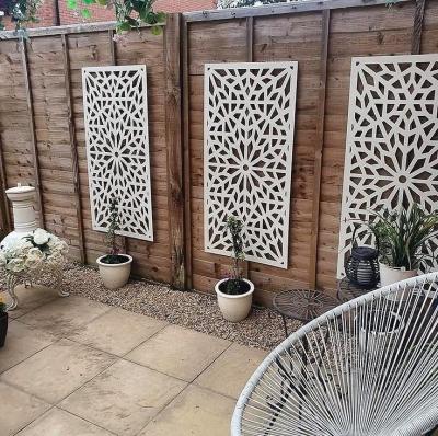 China Art Decor Outdoor Decorative Art Laser Cut Corten Steel Garden Screen Panels for sale