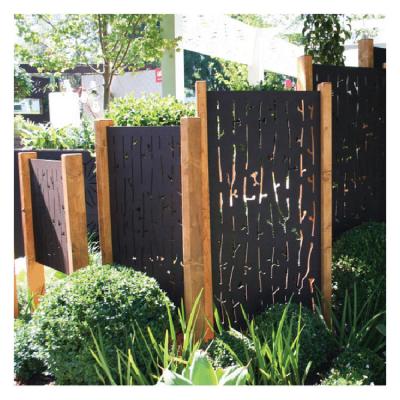 China ECO FRIENDLY Custom Decorative Garden Design Corten Steel Fence for sale