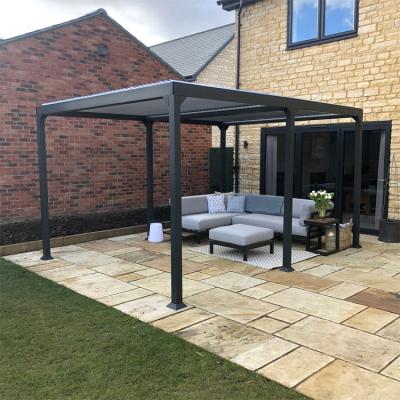 China Garden Suitable Comfortable Waterproof Outdoor Easily Assembled Pandora Leaf Aluminum Pergola For Patio Cover for sale