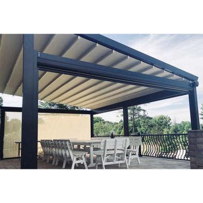 China Easily Assembled Aluminum Cover Outdoor Patio Awning Gazebo Garden Awnings Pergola Waterproof Roof for sale