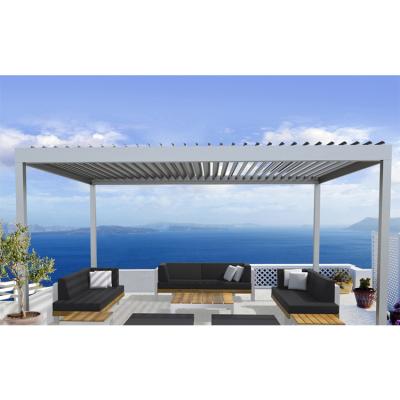 China Modern Auto Exterior Aluminum Patio Pergola Opening Easily Assembled Louvered Roof for sale