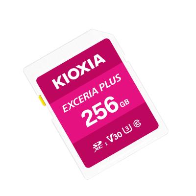 China Plastic Wholesale Kioxia 256GB EXCERIA PLUS SD Memory Card SDXC UHS-I U3 Class 10 Read 98MB/s for sale