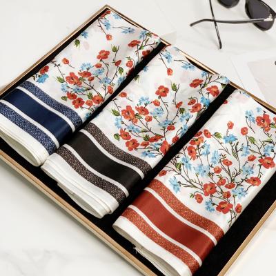 China Designer High Quality Square Silk Scarf Luxury 53*53cm Square Women Famous Brands for sale