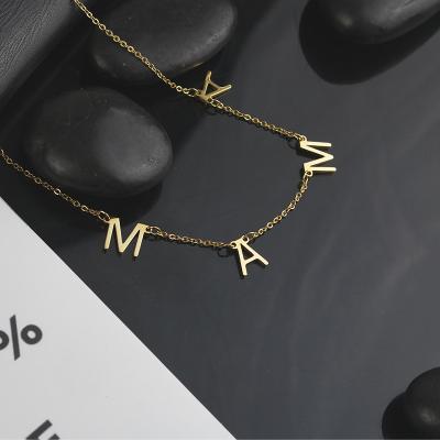 China FASHIONABLE 2022 New Arrivals Mom Stainless Steel Letter Necklace Mothers' Day Gift Ladies Jewelry Factory Wholesale for sale