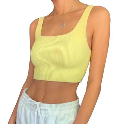 China QUICK DRY Cotton Breathable Crop Fitness Activewear Shirts Workout Tops Tank Tops For Women for sale