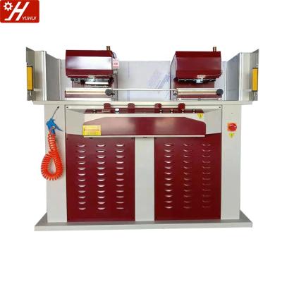 China Cutting and punching are completed at the same time YH-33A leather belt tip and end cut hole punching machine hydraulic press two head hole punching machine (head and tail) for sale