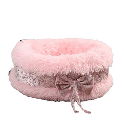 China Viable Custom Manufacturer Label Pet Dog Sofa Fur Dog Cushion Pet Nest for sale