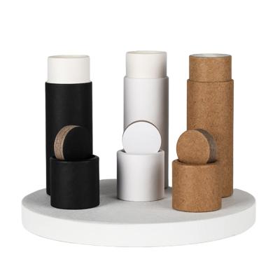 China Eco Friendly Biodegradable 7g 14g Custom Design Kraft Paper Cardboard Lip Balm Tube Air Freshener Container for sale